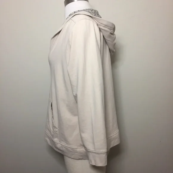 Petite Sophisticate Hoodie Sweatshirt; Low-Neckline; Size Large - Picture 3 of 8